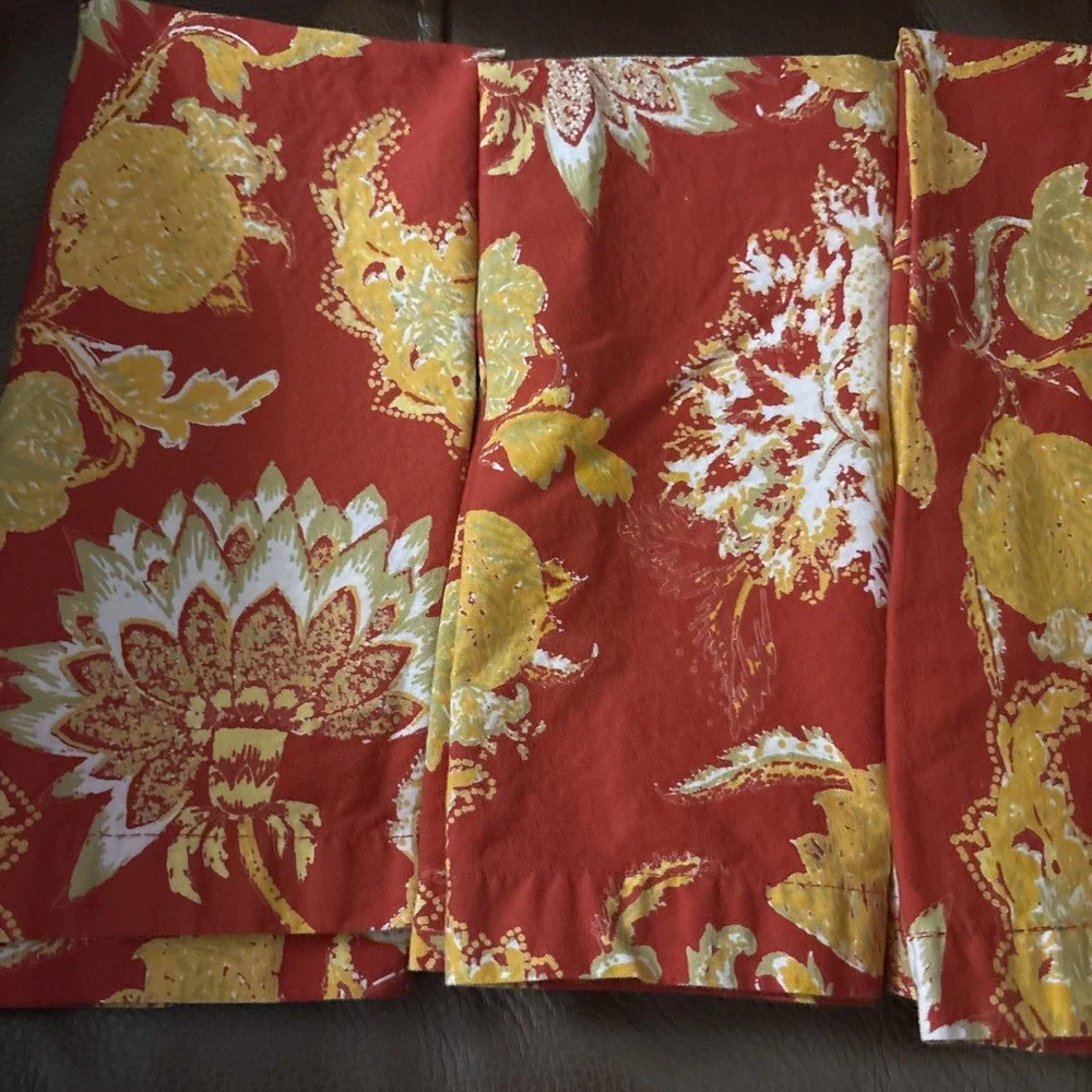 Sur La Table‎ Napkins Cotton Floral Red Of 4